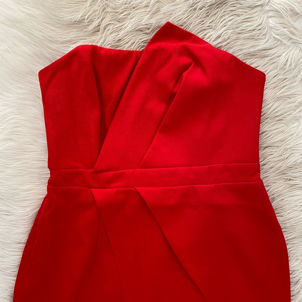 City Chic Strapless Red Dress - Picture 3 of 11